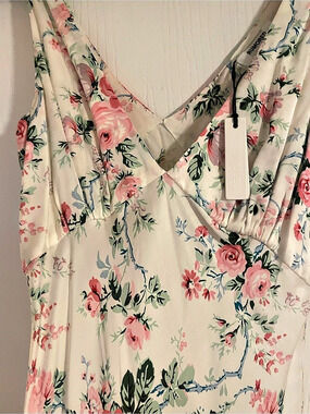 RUMORED Vintage Slip Maxi Dress Pink & Green